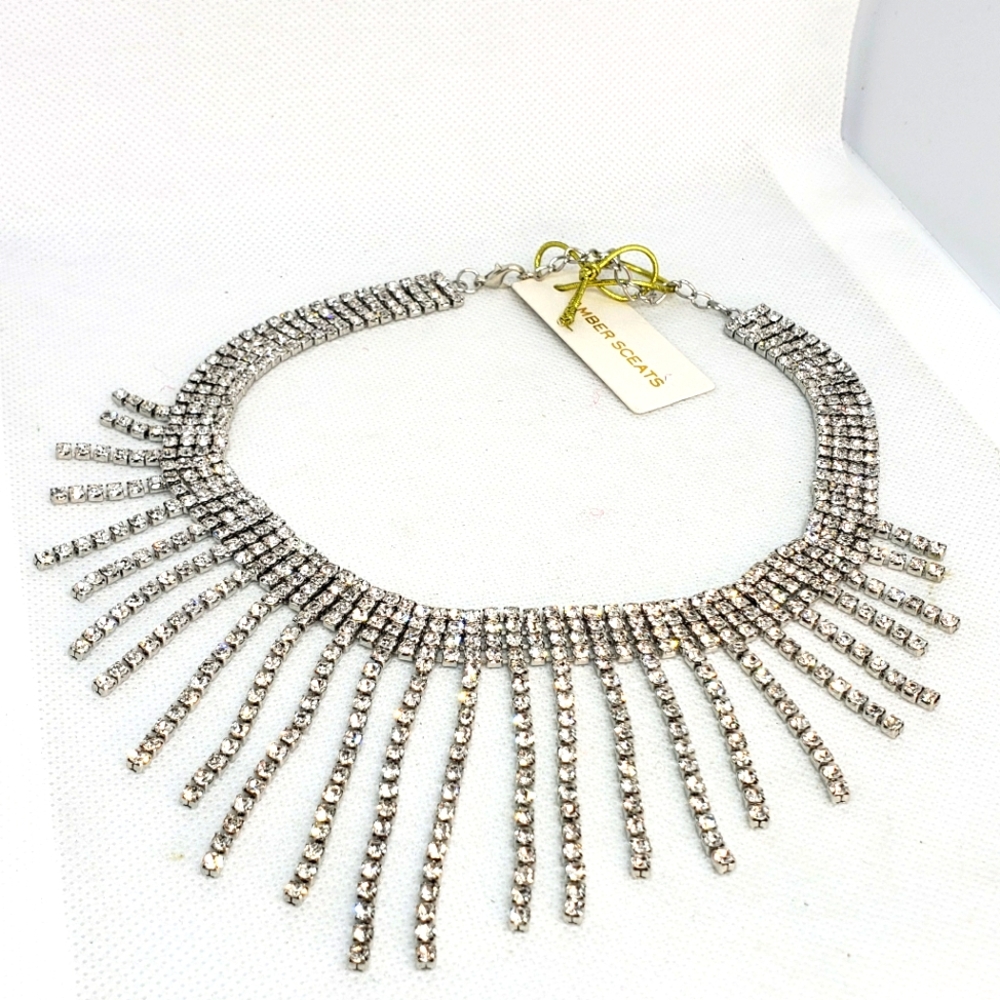 J012 Amber Sceats NWT chandelier choker crystal